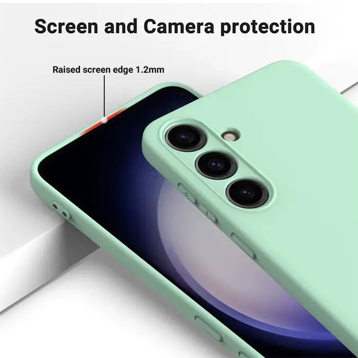 Coques de protection d'objectif d'appareil photo en silicone liquide délicat pour Samsung Galaxy S23 S24 S25 S26 Ultra Plus – Housse souple
