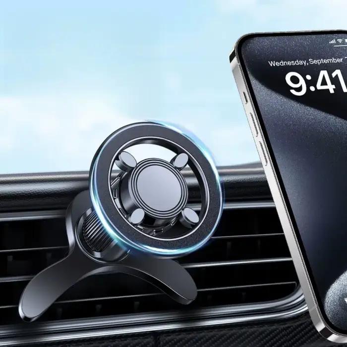 Nouveau Magsafe support de coque de téléphone pour grille d'aération de Navigation de voiture avec anneau circulaire magnétique puissant pour voitures simples et belles