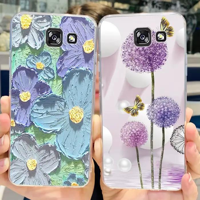 Pour Samsung Galaxy A5 2017 étui mignon peint couverture souple Silicone coque de téléphone