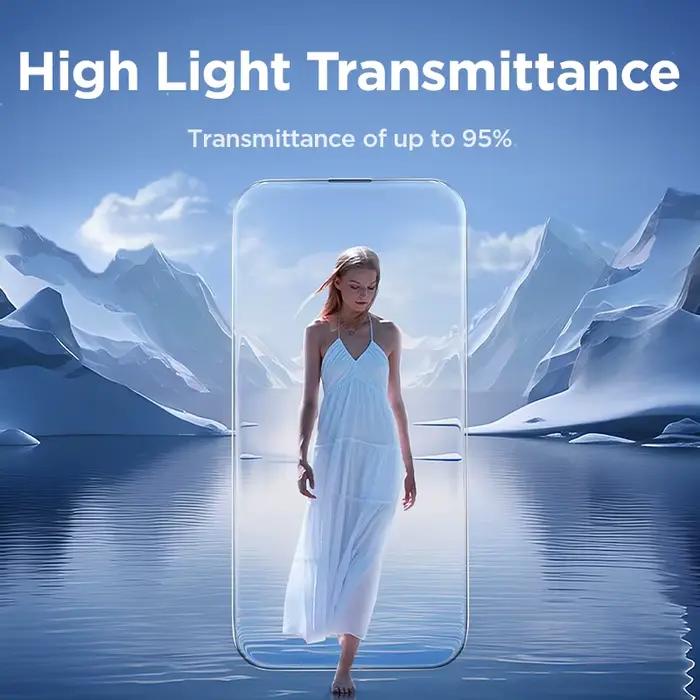 Protecteur d'écran verre trempé HD Joyroom pour iPhone 17 Pro Max anti-rayon bleu anti-rayures pour une clarté et une durabilité maximales