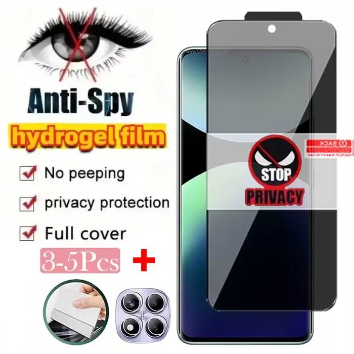 Film Hydrogel Anti-espion pour Redmi Note 14 13 12 11 Pro Plus + protecteur d'écran