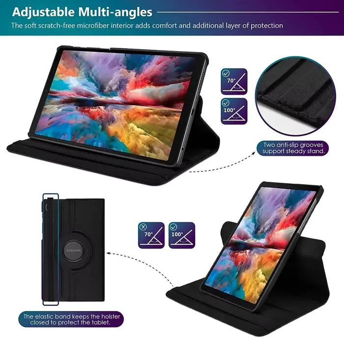 Coque rotative 360 degrés protection Samsung Galaxy Tab A8 10.5 SM-X200 X205 tablette Galaxy Tab S10 plus 12.4 S9 S7 S8 S11 11 A7 Lite 8.7 A7 S6 Lite 10.4 S6 Ultra 14.6 plus fe 12.4 couverture etape