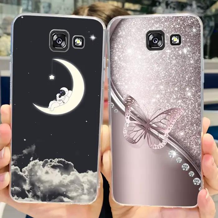 Pour Samsung Galaxy A5 2017 étui mignon peint couverture souple Silicone coque de téléphone