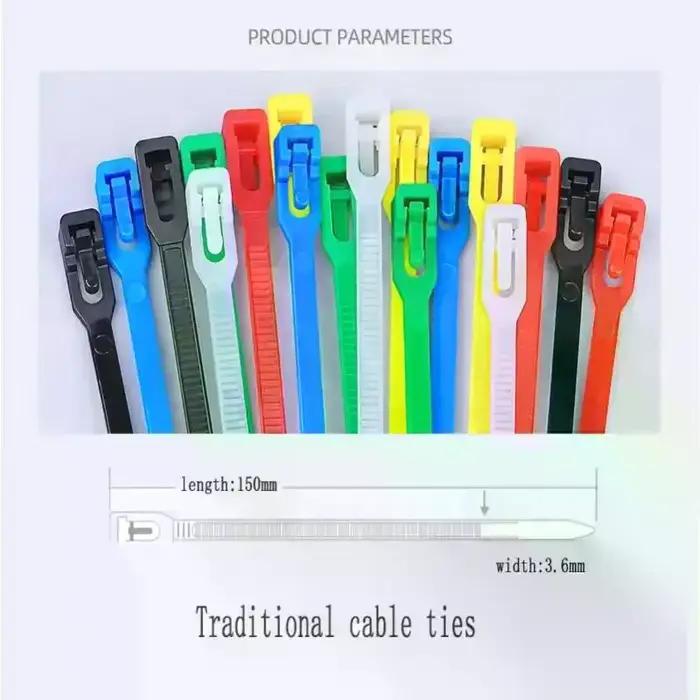 Attaches de câble détachables en plastique coloré