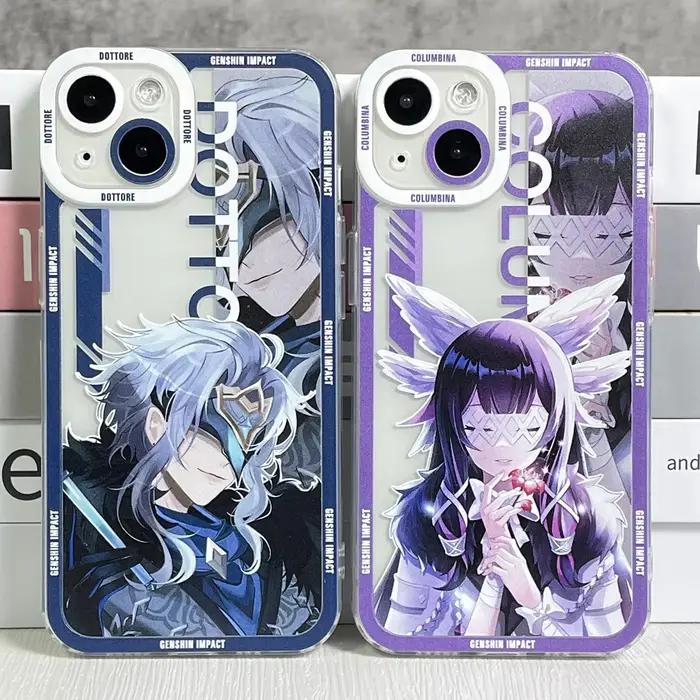 Coque transparente Genshin Impact pour Samsung Galaxy S10 S20 S21 S22 S23 S24 FE Plus Ultra Note 20 avec protection anti-rayures et choix de matériaux et couleurs