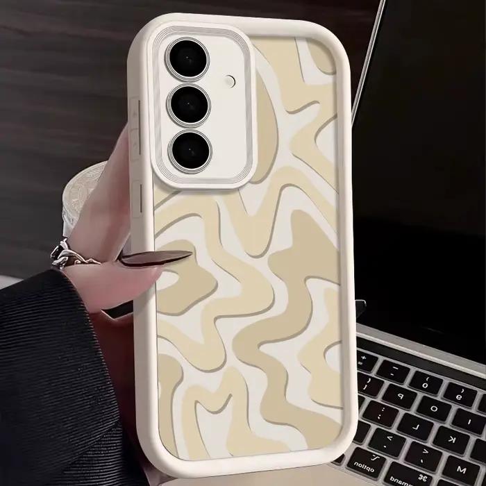 Coque de téléphone à motif rayé pour Samsung Galaxy A57 A27 A37 A56 A16 A17 A36 A26 A55 A54 A15 S26 S25 S24 S23 S22