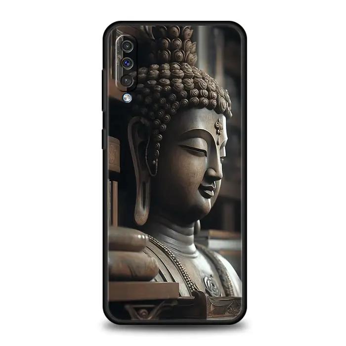 Coque de téléphone avec statue de Bouddha en pierre pour Samsung A56 A36 A26 A54 A52 A24 A14 A50 A72 A70 A40 A06 A12 A22 A34 A42 A32 A04s A16 5G