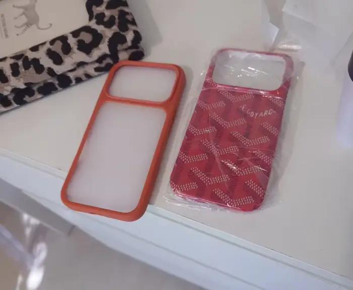 Coque de téléphone géométrique à carreaux G-Goyard tendance pour iPhone 16 17 15 14 13 12 11 Plus Pro Max Mini