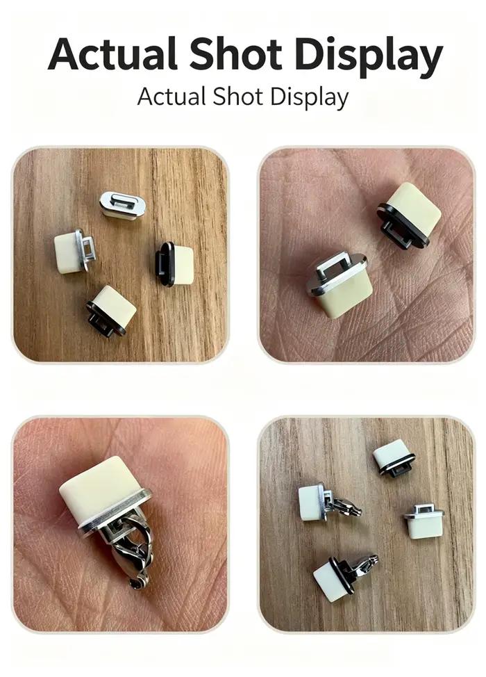 Bouchon anti-poussière DIY pour port de charge iPhone 17 16 Samsung Type-C – Capuchon de protection et pendentif pour téléphone