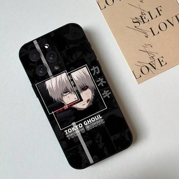 Coque de téléphone en silicone souple noire T-Tokyo Ghoul Anime pour iPhone 17