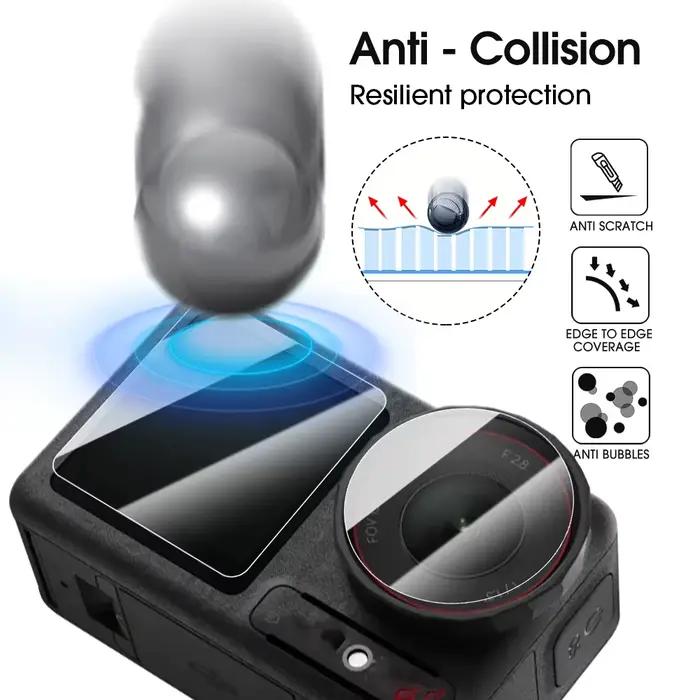 Pour DJI Action 6 5 4 3 5Pro verre trempé avant arrière protecteur d'écran lentille Film de protection pour DJI OSMO