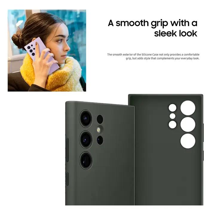 Coque originale en Silicone souple de haute qualité pour Samsung Galaxy S23 Ultra S23 Plus