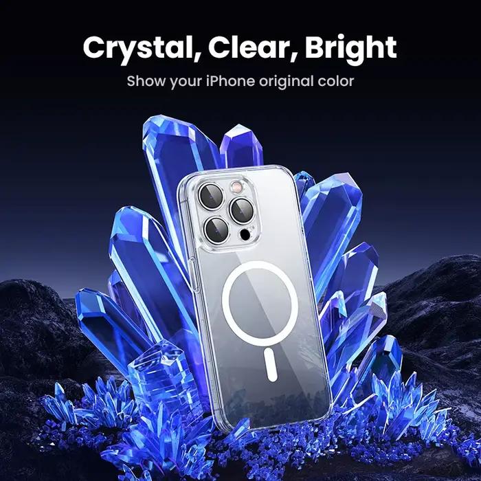 Étui Magnétique iPhone 17 16 15 14 13 Pro Max Compatible MagSafe Protection Transparente Élégant Pour Hommes et Femmes Occasions Spéciales