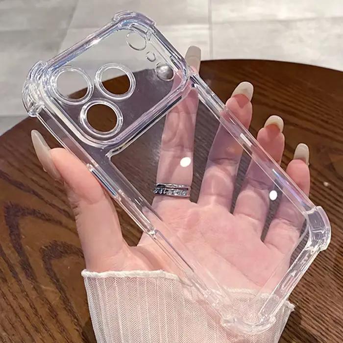 Coque de téléphone transparente antichoc de luxe