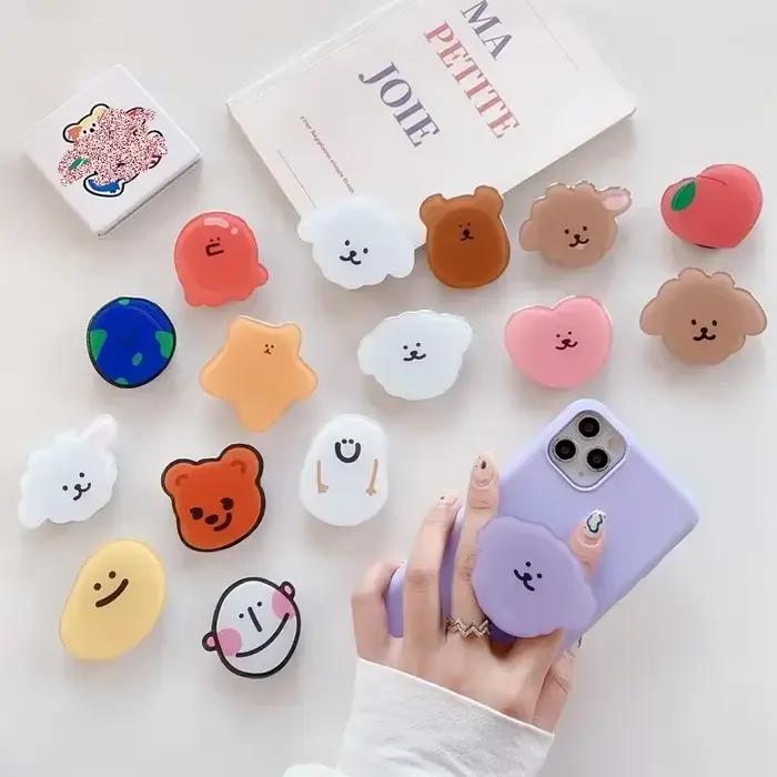 Porte-bague LS universel avec personnages mignons pour iPhone Samsung et autres téléphones compatibles occasions spéciales et cadeaux amusants