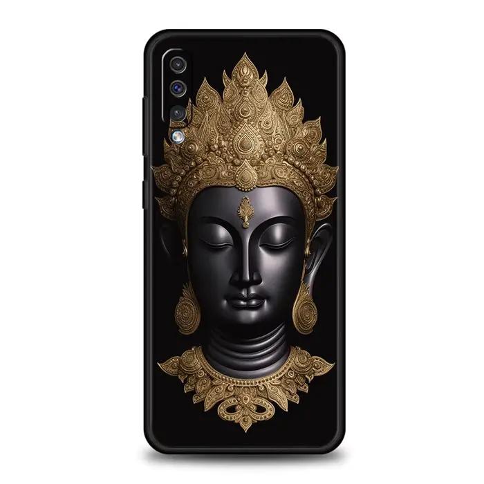 Coque de téléphone avec statue de Bouddha en pierre pour Samsung A56 A36 A26 A54 A52 A24 A14 A50 A72 A70 A40 A06 A12 A22 A34 A42 A32 A04s A16 5G