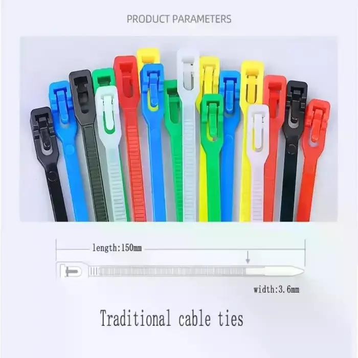 Attaches de câble détachables en plastique coloré