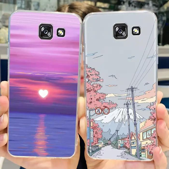 Pour Samsung Galaxy A5 2017 étui mignon peint couverture souple Silicone coque de téléphone