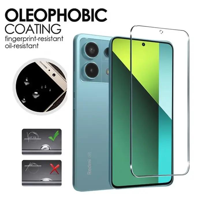 Protecteur d'écran en verre trempé pour Xiaomi Redmi Note 13 14 12 11 12s 10 8 9 Pro 13C 12C 14C 4 pièces résistants aux rayures et éclats pour smartphone occasionnels et quotidiens