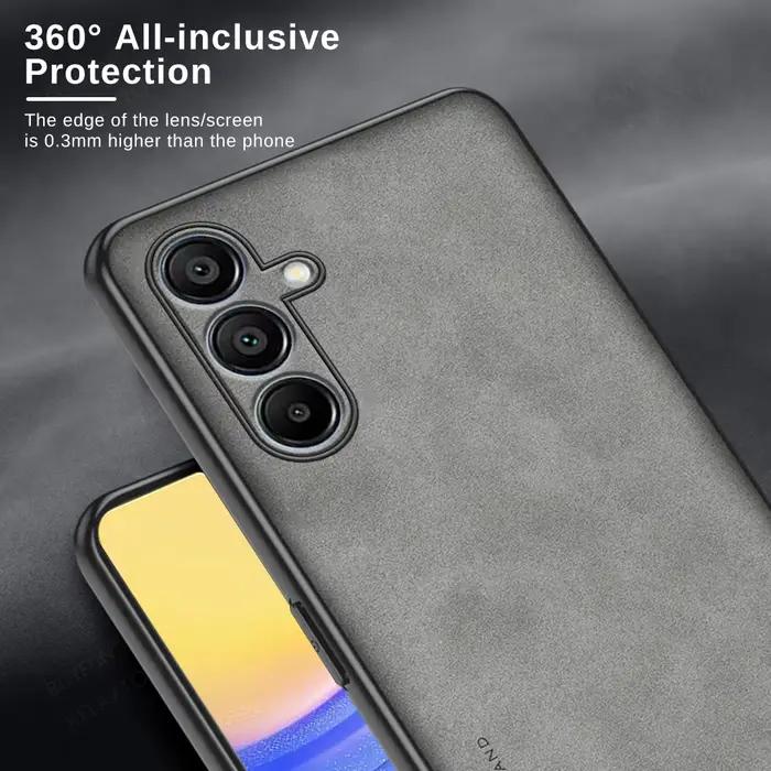 Étui en cuir d'agneau pour Samsung Galaxy A15
