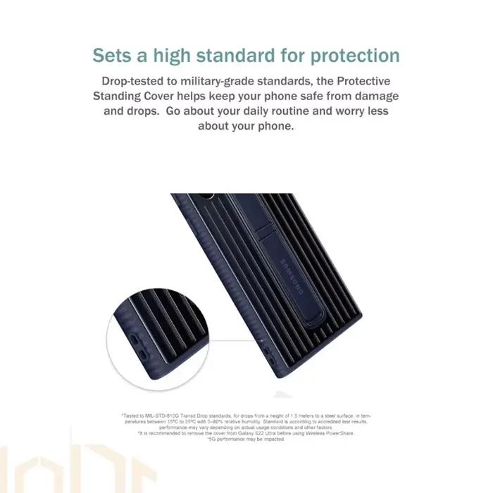 Coque de protection officielle Samsung Galaxy S22 Ultra avec 2 béquilles EF-RS908