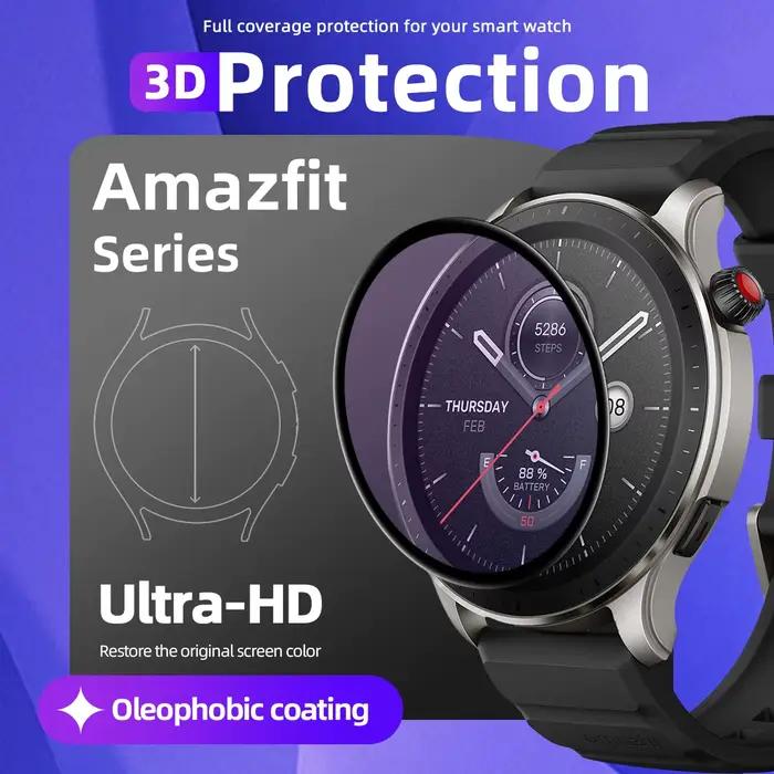 Protecteur d'écran pour Amazfit GTR 4 3 Pro 2 Balance T-Rex Active Max, film de protection souple anti-rayures, couverture complète, accessoires pour adultes, résistant aux rayures et durable