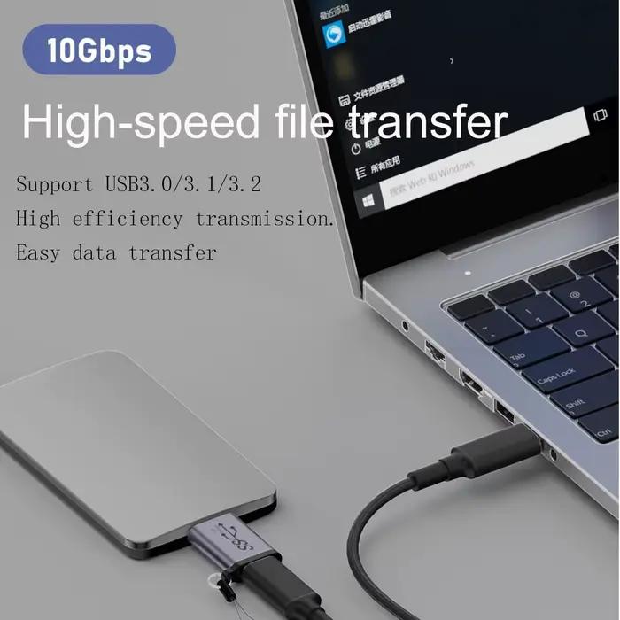 Adaptateur USB C vers Micro B 10Gbps Micro B vers USB C 3.2 Type C femelle vers Micro B mâle, câble convertisseur pour disque dur SSD ordinateur portable