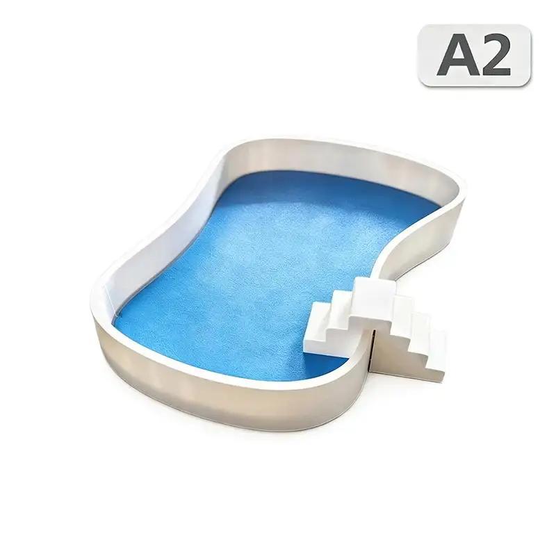 Mini Piscine pour Maison de Poupées, Simulation de Cour Miniature, Modèle de Piscine Extérieure, Scè