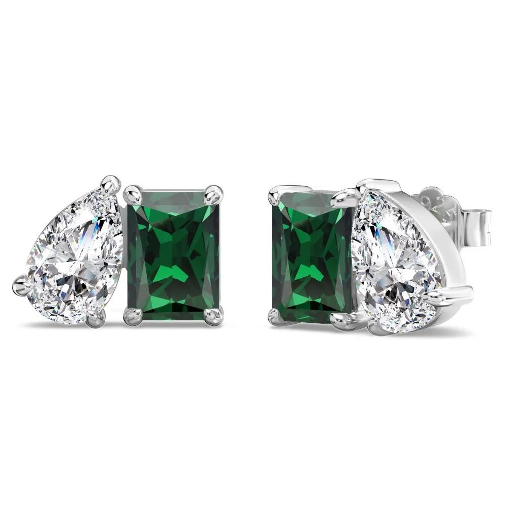 Vinregem laboratoire créé émeraude diamant à haute teneur en carbone pierres précieuses boucles d'or