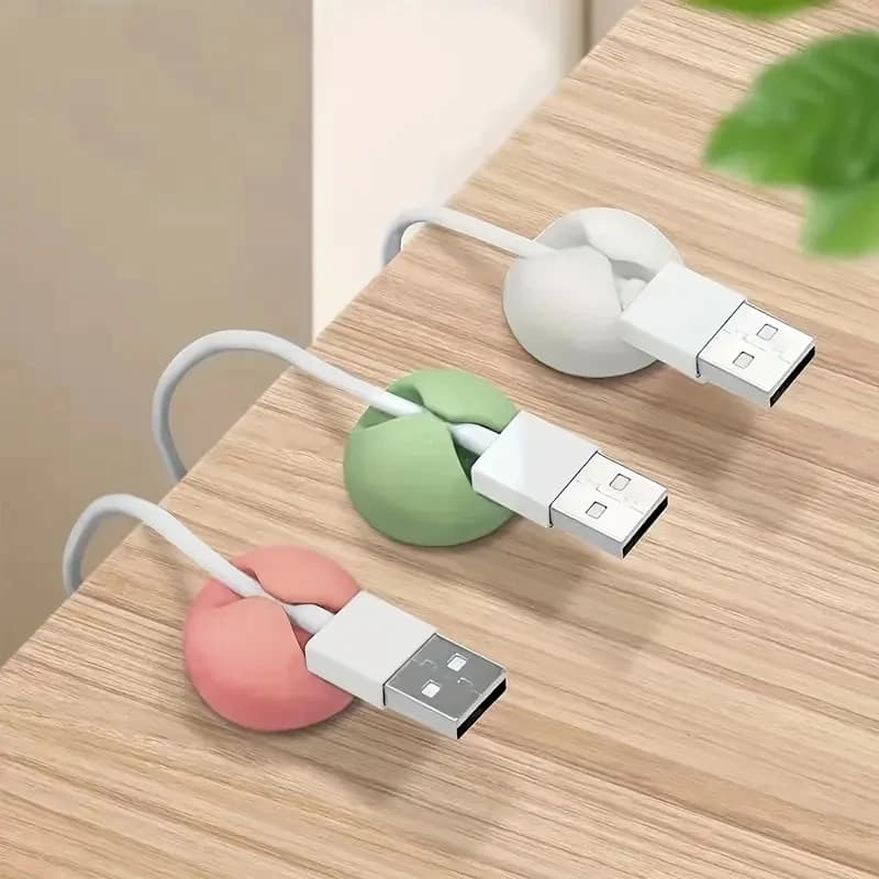 Lot de 6 clips de câble adhésif pour bureau, support de chargeur, ensemble de 2 pièces pour chaque d