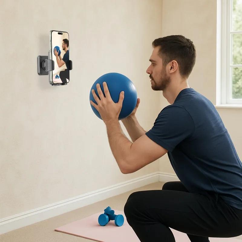 Support de téléphone mural pour camion/voiture/bateau/mur/bureau, Compatible tous les smartphones avec 3.5 ~ 7.5 pouces, Rotation libre à 360 degrés