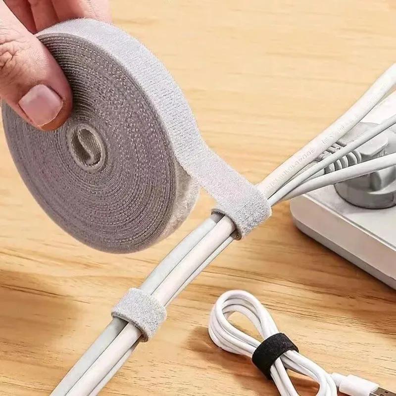 Organisateur de câbles 1/3/5M, gestion des câbles, enrouleur de fil, bande pour écouteurs, souris, attaches de gestion des câbles, protecteur pour iPhone Xiaomi Samsung