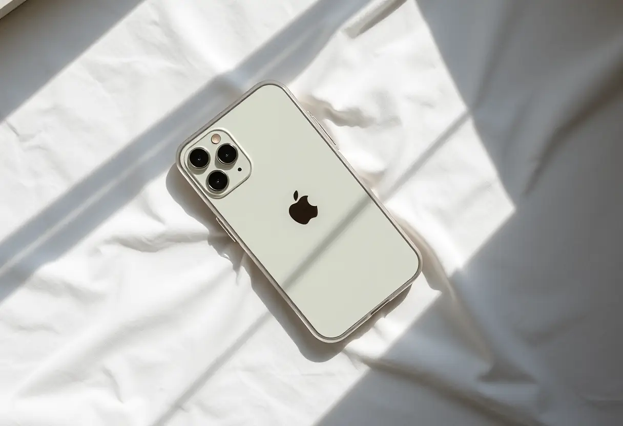 Iphone 14 dans une coque transparente polycarbonate
